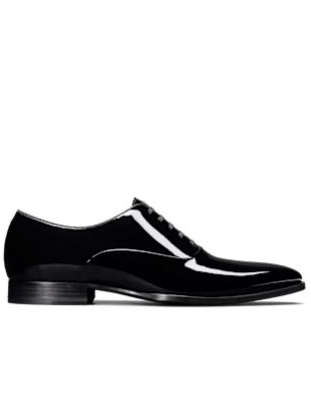 SUITSUPPLY Black Tuxedo Oxford Shoes Patent Leather Size 9.5 US / EU 42.5 - Picture 2 of 8